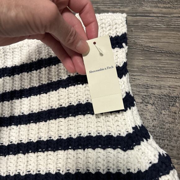 Abercrombie & Fitch Slash Shaker Striped Sweater Tank Chunky Nautical Y2K Small - Picture 3 of 6